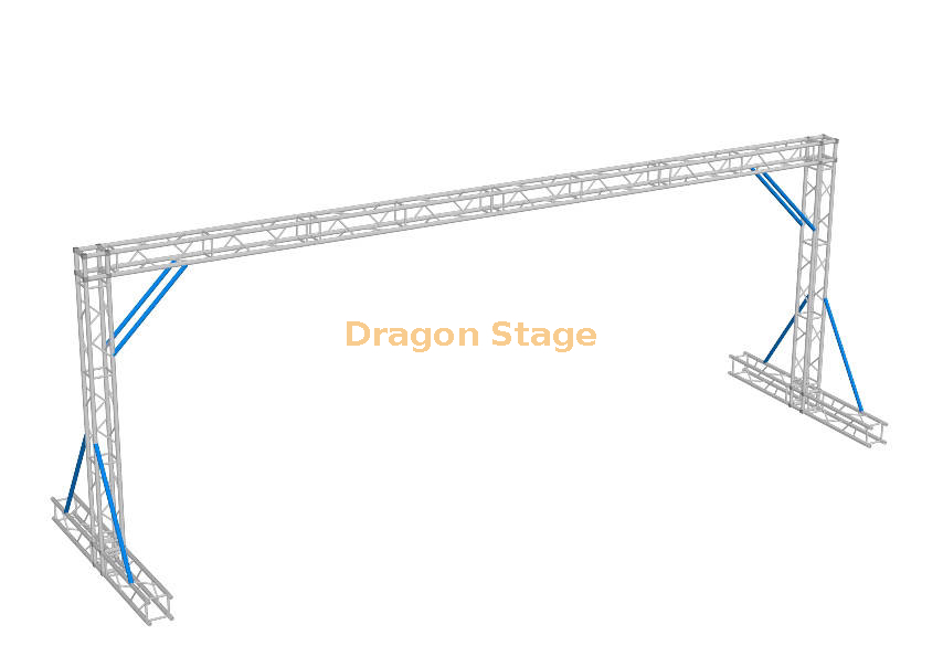 Système de botte d'éclairage de poteau de but en aluminium 290mm, 10x4m
