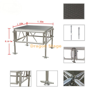 Rapidement assemblez la plate-forme réglable en aluminium portative 17.08x14.64m d'étape