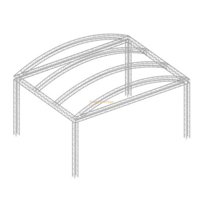 Fermes de scène de toit incurvées en aluminium 8x6x4m