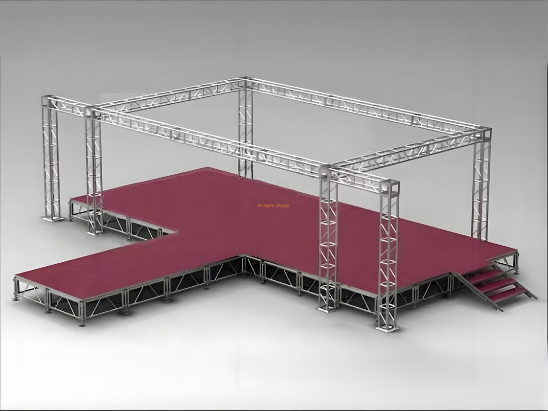 Boulon carré en aluminium 300 mm pour le concert Stage 8x5x3m
