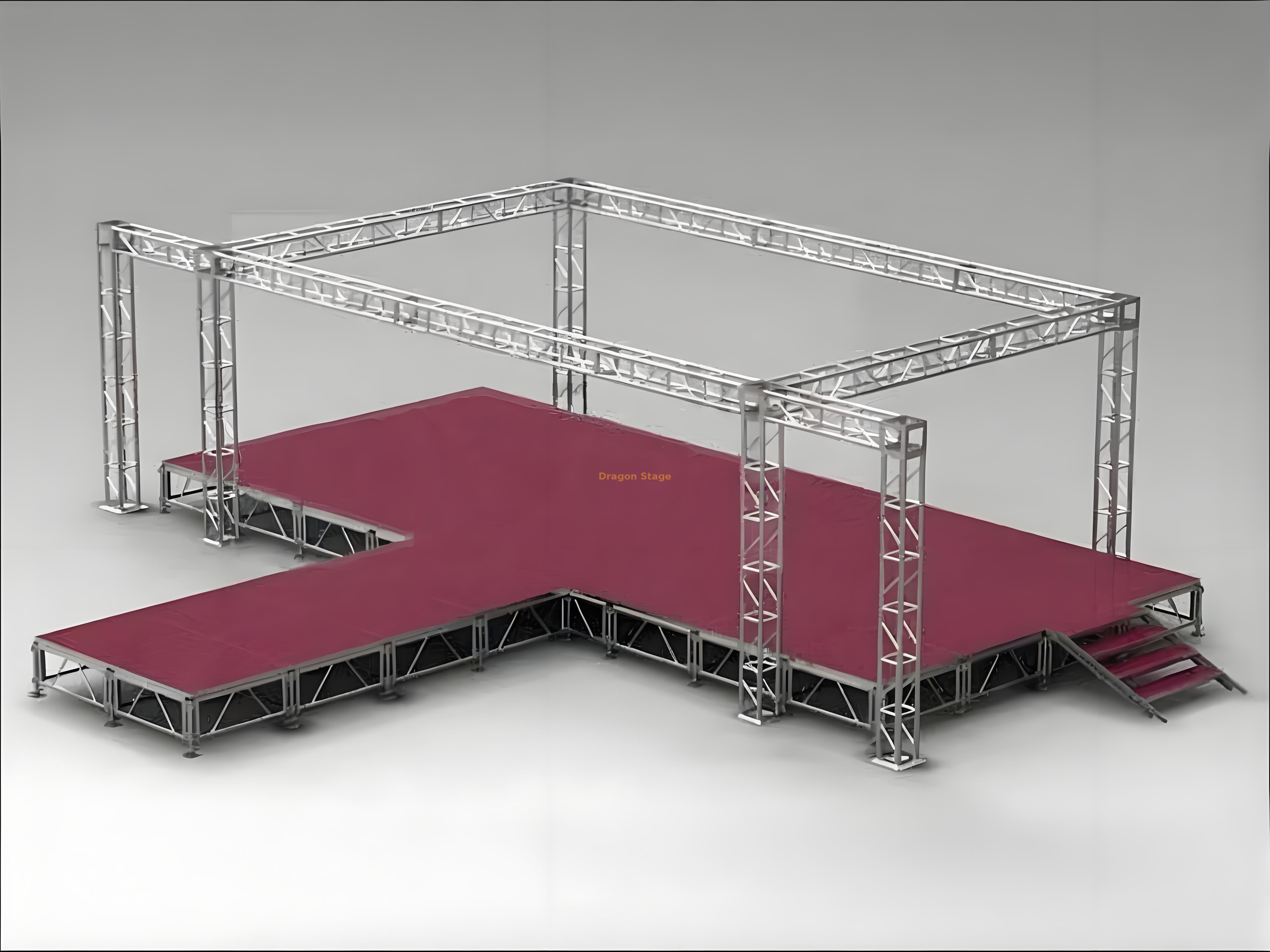 Boulon carré en aluminium 300 mm pour le concert Stage 8x5x3m
