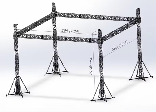 Mariage Outdoor Aluminium Event Truss System 18x18x9m