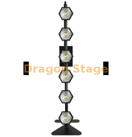 6 lumières de fond de pixels COB hexagonaux linéaires