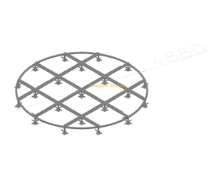 Plate-forme de scène ronde portable de 4,88 m | Scène mobile en alliage d'aluminium à assemblage rapide (hauteur réglable)