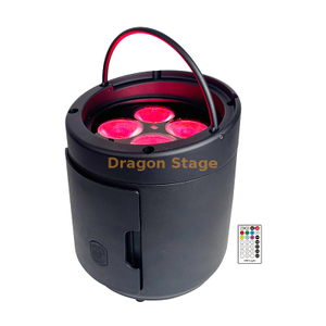 Éclairage LED DMX sans fil IP65 alimenté par batterie | Lumière de scène 4 × 20 W RGBWA + UV