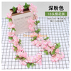 Branche de fleur de cerise simulée Branche cerise fleur arbre Plum Blossom Peach Blossom Branche Plastique Fleur Indoor salon plafond Pink Deep Pink Rose Cherry Blossom Vine 1
