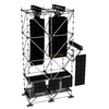 Système de support de réseau de lignes Ringlock 4x2x8m avec ferme en aluminium, plate-forme de travail et ballast d'eau