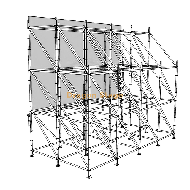 taille avant modulaire de la structure de support d'écran de Ringlock LED de 8x4m 6m taille arrière de 4m
