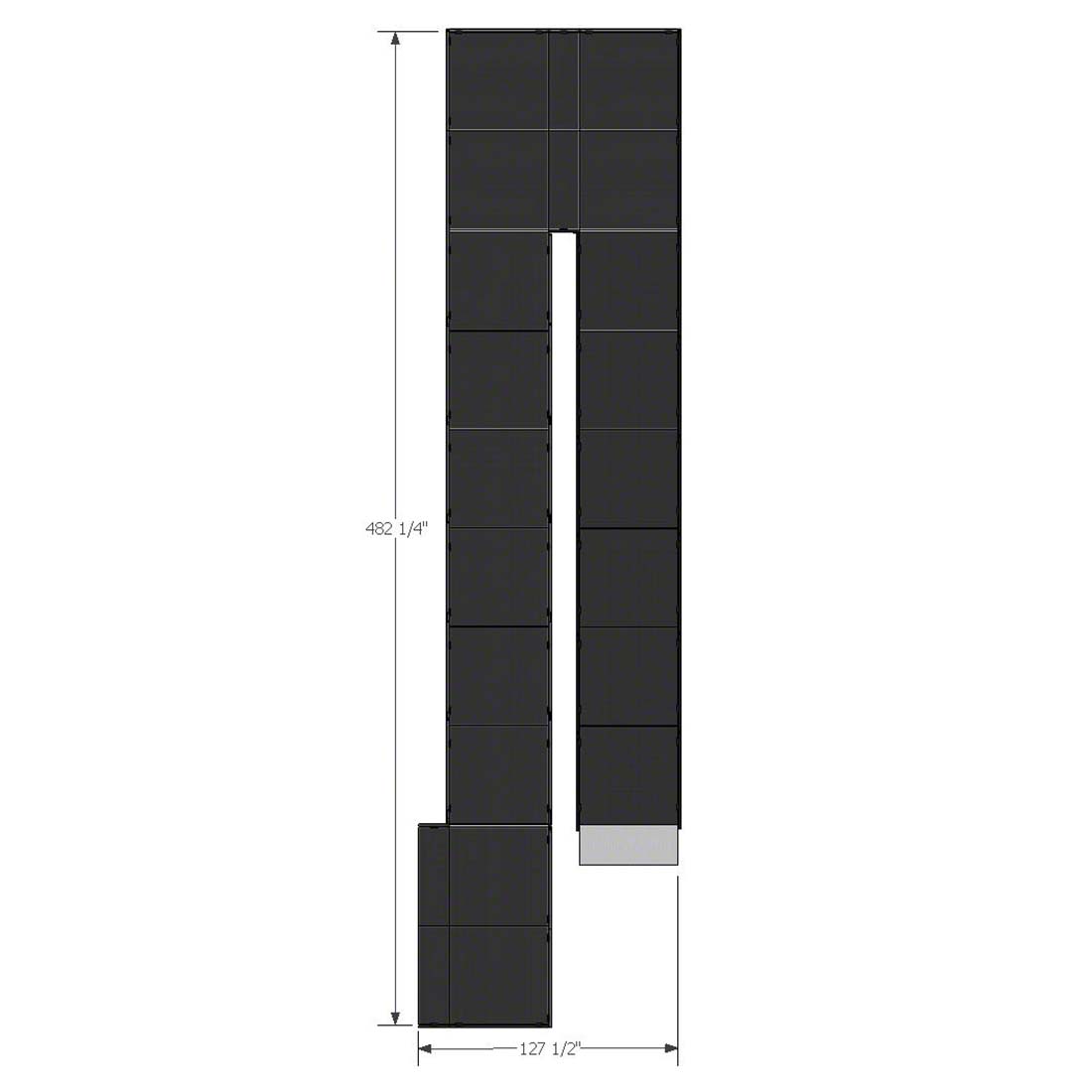 Rampe de sc&egrave;ne modulaire en aluminium Switchback DragonStage 12,25 x 3,24 m.jpg