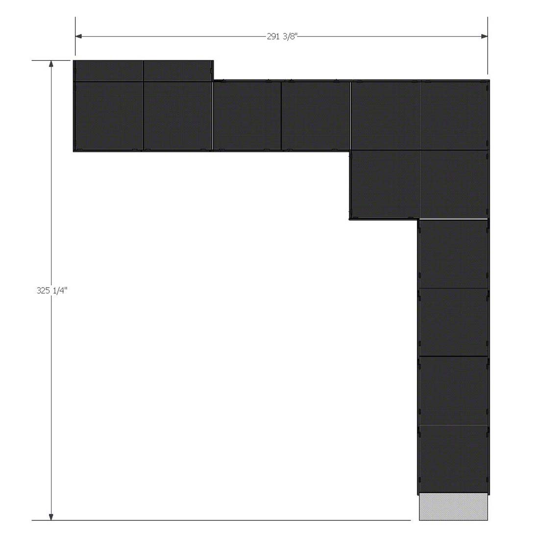 Flight case en aluminium en forme de L pour coulisses et rampe de chargement d