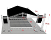 Système de toit en ferme en extérieur 11x8x6m