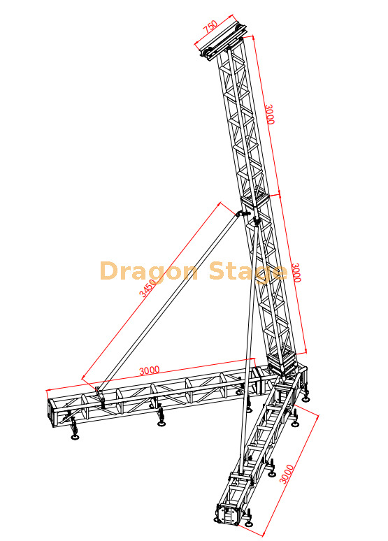 6m Thomas Truss pour le tableau de ligne