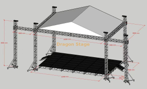 Mobile Live Music Stage for Museum Exhibition 12x8x8m