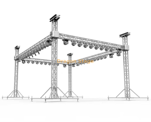 Cabine d'exposition en aluminium pour système d'éclairage DJ portable et mobile 6x6x5m