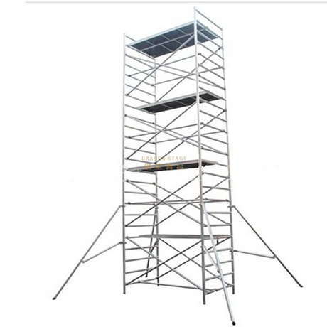 Double échafaudage réglable portable avec échelle d'escalade