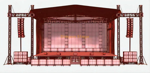 Fermes de toit extérieures portatives faites sur commande pour le grand événement de concert 18x12x12m Ailes de haut-parleur 3m