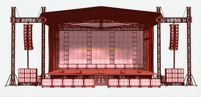 Fermes de toit extérieures portatives faites sur commande pour le grand événement de concert 18x12x12m Ailes de haut-parleur 3m