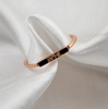 Bijoux en gros gravé nom Dainty Rose Gold barre en acier inoxydable anneau
