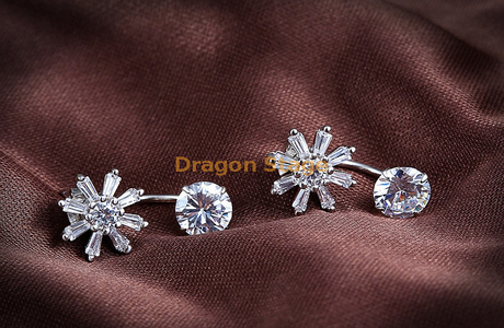 Boucle d'oreille en argent sterling 925 avec bijoux en péridot de Thaïlande