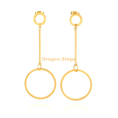 3d bijoux de mode Huggie étoile Unique en acier inoxydable coeur cerceau goutte plaqué or Simple géométrique boucle d'oreille pour les femmes