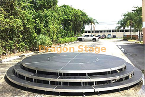 Plate-forme de scène portable ronde circulaire Arena personnalisée avec pont en contreplaqué