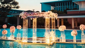 Stade amovible en aluminium de piscine de mariage transparent d'événement d'intérieur de concert