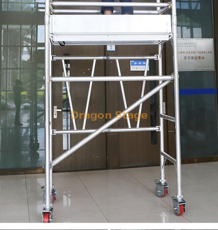 Tour d'échafaudage en aluminium pliante Dragon fabriquée en Chine Échafaudage en aluminium unique