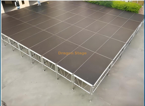 L'étape portative en aluminium faite sur commande plate-forme l'étape portative carrée faite sur commande plate-forme la taille 1.6-2m de 39x19.52m
