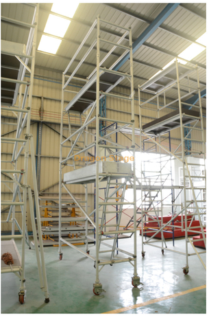 Échafaudage simple mobile d'échelle en aluminium de 0.75x2x12.21m