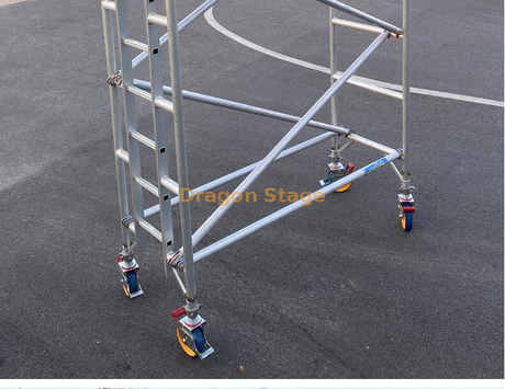 Échafaudage d'échelle de montée à une rangée en aluminium utilisé à chaud