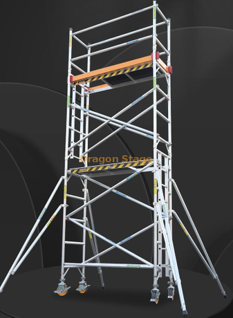 Tour d'échafaudage simple mobile en aluminium sur mesure 5m