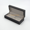 Boîtes en bois spéciales de couverture en cuir d'unité centrale de qualité supérieure empaquetant la boîte simple d'emballage de cadeau de stylo