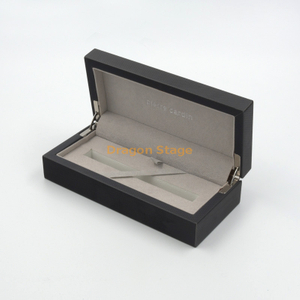 Boîtes en bois spéciales de couverture en cuir d'unité centrale de qualité supérieure empaquetant la boîte simple d'emballage de cadeau de stylo