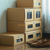 Online Shopping Monday Brown Shoes Carton Clear Shoe Boxes Storage Boîte à chaussures transparente