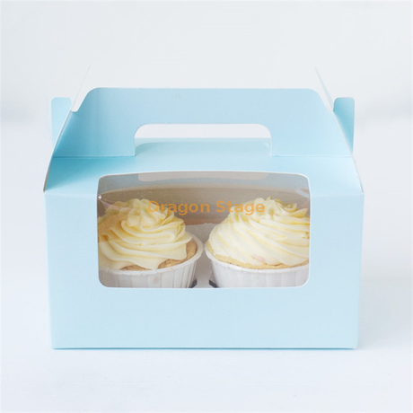 Couleur d'impression blanche de haute qualité en gros 1 2 6 trous poignée boîtes à cupcake claires avec inserts