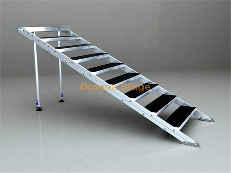 Escaliers de scène portables réglables en aluminium pour scène rapide, scène modulaire et scène Layher