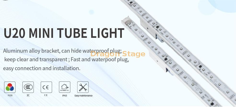 Tube lumineux polychrome LED U20 étanche (6)