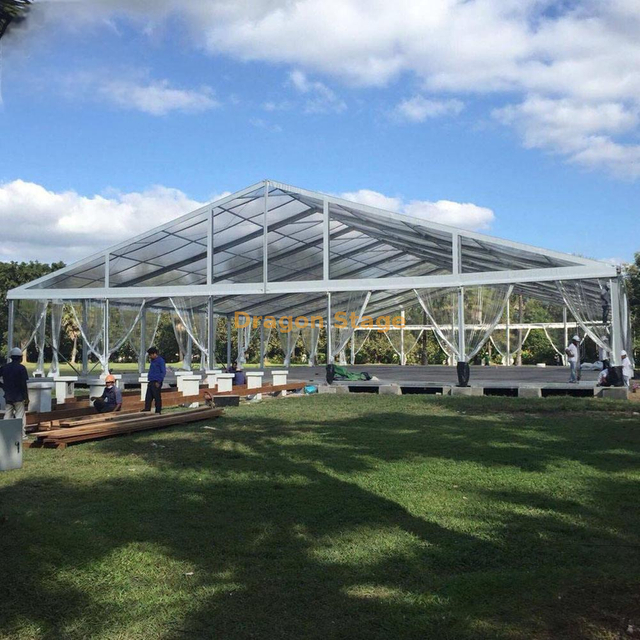 événement de couverture transparent extérieur imperméable de 25x50m une tente de cadre