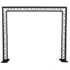 Système de ferme de poteau de but Global Truss Mobile DJ 8X8 FT en noir 2,5x2,5m