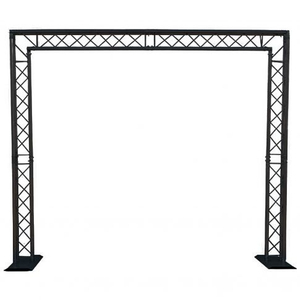 Système de ferme de poteau de but Global Truss Mobile DJ 8X8 FT en noir 2,5x2,5m