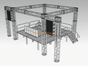 Support extérieur en aluminium pour treillis de lignes 6x6x6m