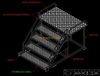 Ascenseur de fret mobile en alliage d'aluminium 1,4x0,8x1m