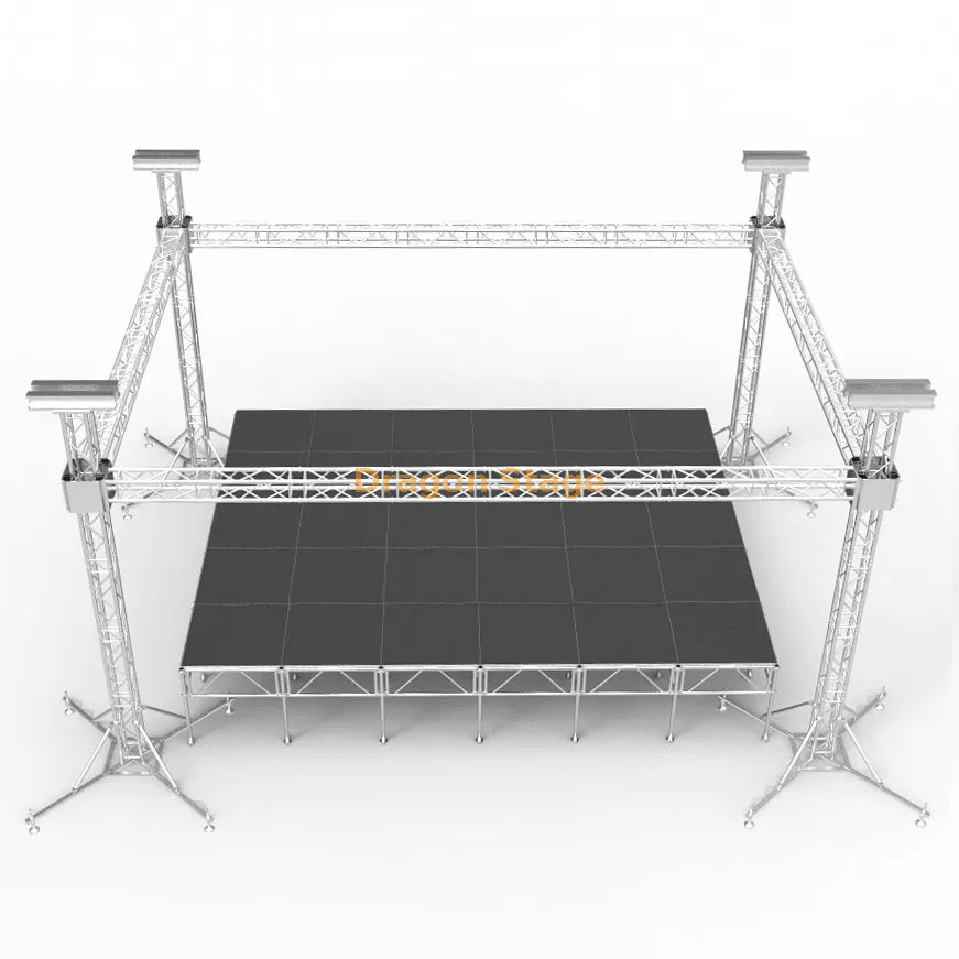 Scène portative réglable en treillis de 290 mm 9x9x6m