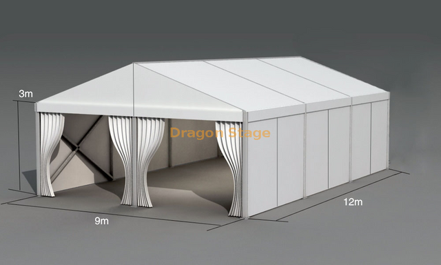 Tentes à structure en aluminium 12x9x3m pour événements de mariage