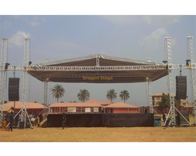 Plateforme de scène pour événements en plein air, concert 20x8x8m