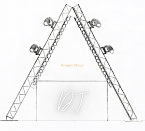 Triangle personnalisé en forme de A pour support Dj 