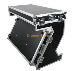 Événement 2 en 1 Flight Case en aluminium dur noir pour DJ avec taille adaptée aux besoins du client