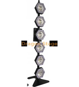 6 lumières de fond à pixels LED hexagonaux linéaires