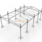 Structure de ferme de support au sol modulaire en aluminium extra-large de 20 mx 40 x 9 m (hauteur 9 m)