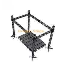 Scène mobile extérieure 10x6x8m avec système de fermes de toit en aluminium